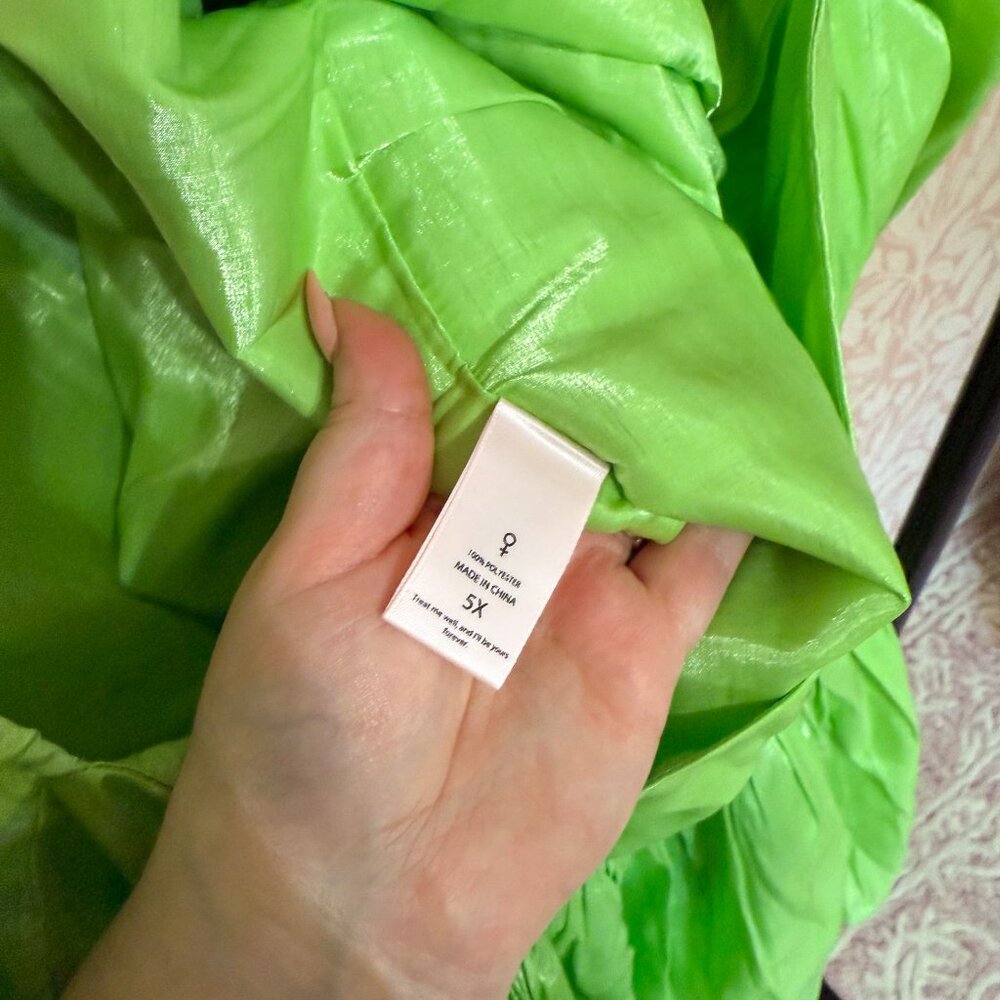 Selkie The Avocado Recycled Puff Dress - 5X - Picture 3 of 5